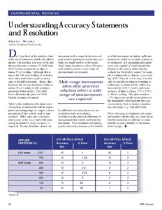 Understanding Accuracy Statements and Resolution -Tab Journal 1998 ...