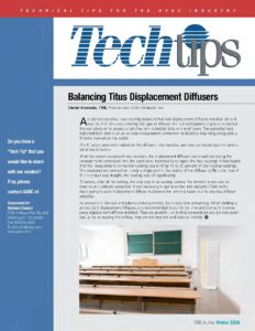 Testing And Balancing Diffusers Tech Tips Balancing Titus Displacement DiffusersTAB_2016Winter ...